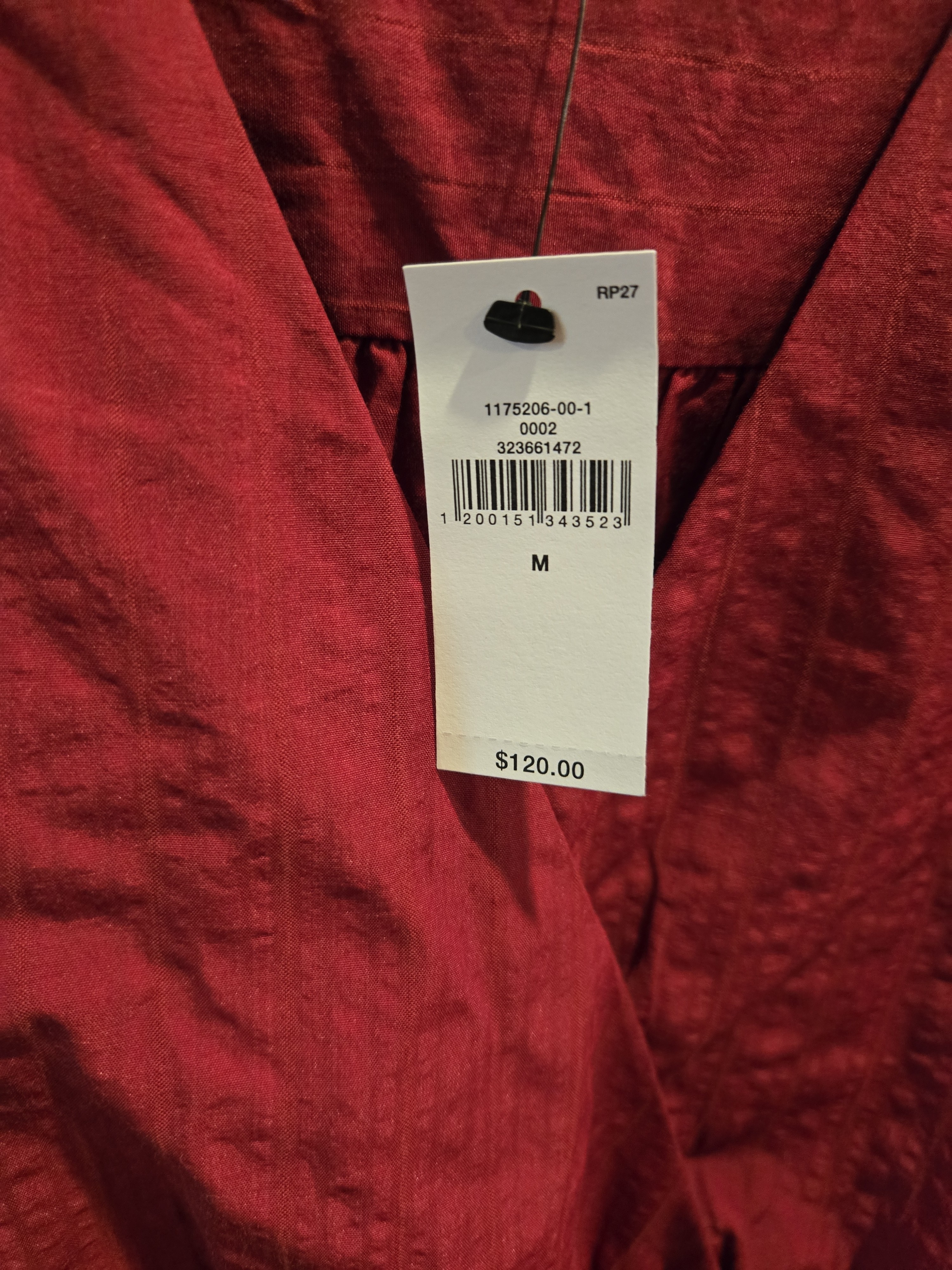 Nwt Banana Republic Factory Seersucker Mini Dress Cinnabar M Pockets! Vacation — image 3 of 8